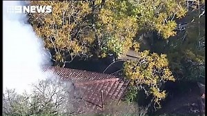 JUST IN: Six fire crews are currently battling this blaze in Cheltenham, that has taken hold of the home. #9News | http://9News.com.au | 9 News Sydney