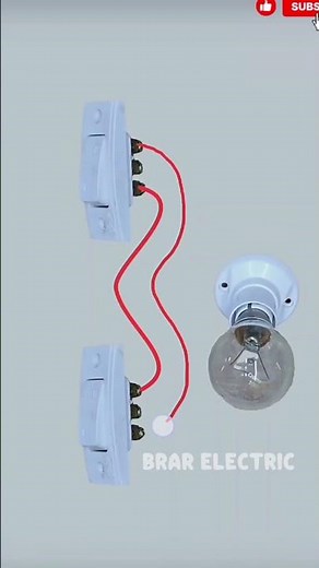 Two Way Switch Wiring diagram 💥💥.#brarelectric #wiring #electrical #diy #smarthome