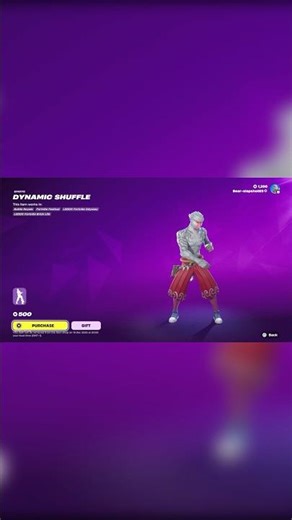 Dynamic shuffle EMOTE in Fortnite! #fortnite #fortnitedances #fortniteclips