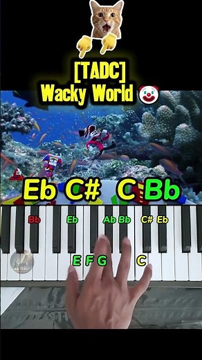 TADC Wacky World 🤡 Piano tutorial #shorts #tadc #pianotutorial