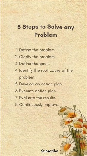 How to Solve ANY Problem in 8 Steps! #shorts #quotesaboutlife