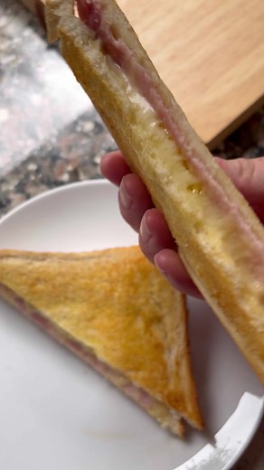Delicious Cheese and Ham Toastie in Ninja Air Fryer