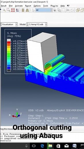 orthogonal cutting using Abaqus