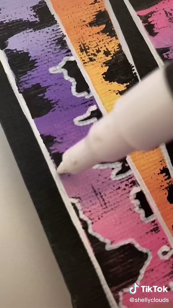 Rainbow birch trees step-by-step! 💜🌈 thanku for all luv on my last video guys🥺 i hope i did a good job explaining it! #art #acrylicpaint