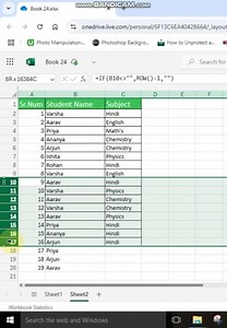 How to create dynamic serial number in Excel? #excel #exceltips | Excel Tricks