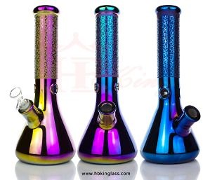 [Hot Item] Hbking Top Selling Beaker Pipe 13inch 7mm Thick Glass Pipe Electroplating Glass Water Pipe