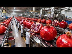 Au cœur d'une usine moderne de grenades : Du fruit frais au jus premium (Processus intégral)