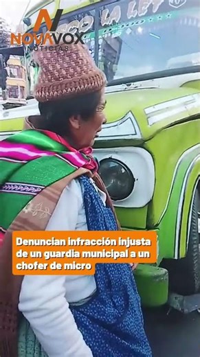 🟠 En la ciudad de #LaPaz un conductor de un micro fue sancionado