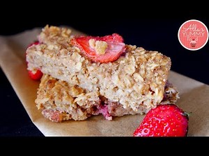 How to make Healthy Strawberry Oatmeal Bars | Breakfast Bars Recipe