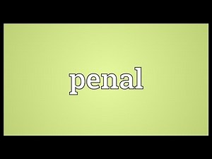 Penal Meaning