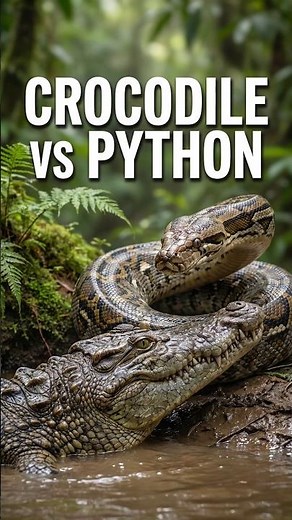 How can a python fight a crocodile?
