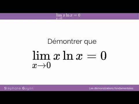 Limite de x ln x en 0