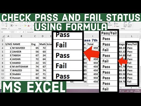 How to Use If Formula for Pass and Fail in MS Excel | How to Check Pass and Fail in MS Excel