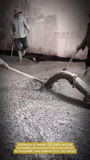 Pouring and Leveling Cement Castings with Fine Aggregates for Flooring- Good tools and machinery