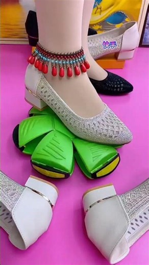 Laser Cut Glitter Block Heels Glam Style #heels #fashion #shortsfeed