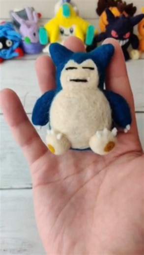Snorlax wool art that is satisfying to watch