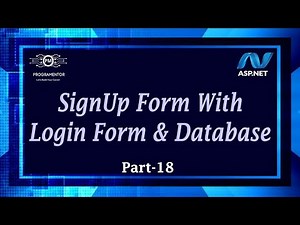 18 | How To Create SignUp Form With Login Form And Database In ASP.NET Web Forms (Hindi/Urdu)