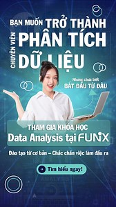 📊 Thành thạo SQL – Power BI – Python chỉ sau 1 khóa học Data Analysis tại FUNiX ✅ Học online 100% linh hoạt ✅ Hỏi đáp 1:1 với Mentor (chuyên gia công nghệ) ✅ Vừa học vừa làm project thực tế ✅Nắm chắc kiến thức từ cơ bản đến nâng cao, áp dụng ngay vào thực tế qua mô hình dữ liệu & dự báo hoàn chỉnh. 👉 Hoàn thiện kỹ năng, tự tin trở thành chuyên viên phân tích dữ liệu 🚀 Nhắn tin ngay để nhận tư vấn chi tiết! | FUNiX - Học lập trình trực tuyến
