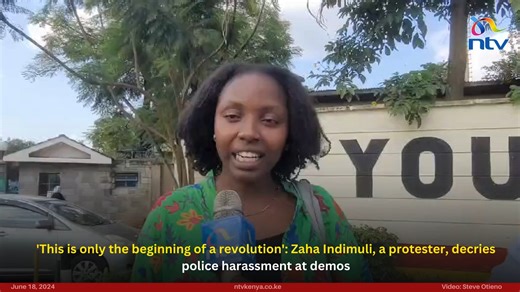 'This is only the beginning of a revolution': Zaha Indimuli, a protester, decries police harassment at demo #OccupyParliament | NTV Kenya