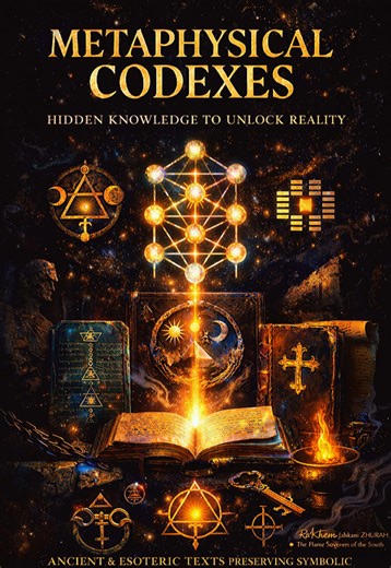 DETAILED SUMMARY — METAPHYSICAL CODEXES Metaphysical codexes are not ordinary books, teachings, or belief systems. They are symbolic compression devices—maps that encode how reality functions beneath language, culture, and time. Rather than explaining truth directly, they train perception, forcing the observer to move beyond linear thinking and into pattern recognition, intuition, and inner alignment. Across civilizations, these codexes appear in different forms—alchemical manuscripts, sacred di