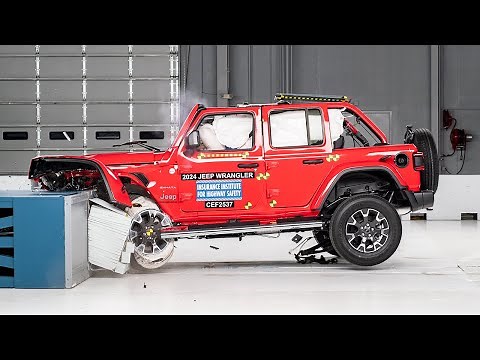 2024 Jeep Wrangler 4-door updated moderate overlap IIHS crash test