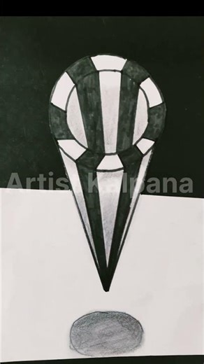 Amazing 3D Cone Drawing for Kids || Easy 3D Cone Drawing | #3ddrawing #shortsfeed #drawing #3dcone