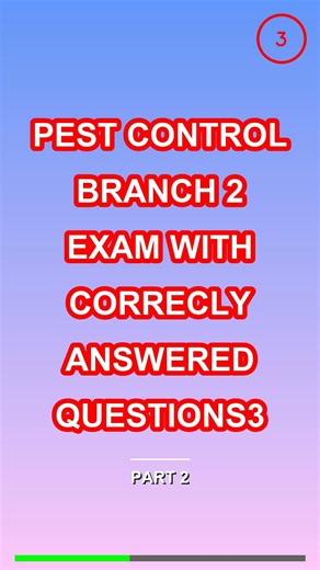 pest control branch 2 EXAM WITH CORRECLY ANSWERED