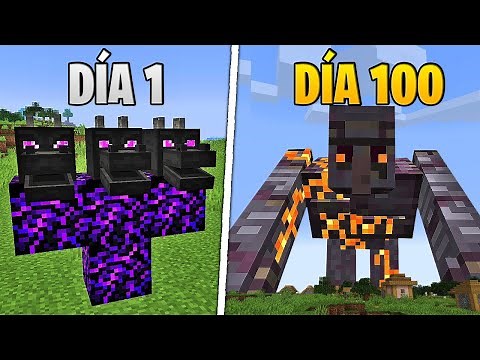 SOBREVIVÍ 100 DÍAS en MINECRAFT HARDCORE con JEFES extremadamente PODEROSOS