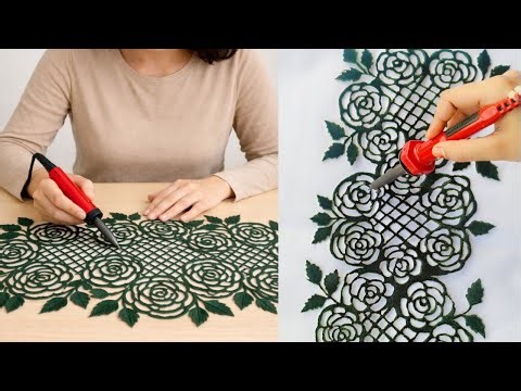 Handmade Cutwork Design Tutorial✨2026 Latest Cutwork Design Step by Step🌿Easy Floral Border Tutorial