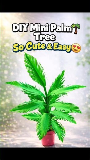DIY Mini Palm 🌴 Tree | So Cute & Easy 😍 | Paper Craft Idea #ytshorts