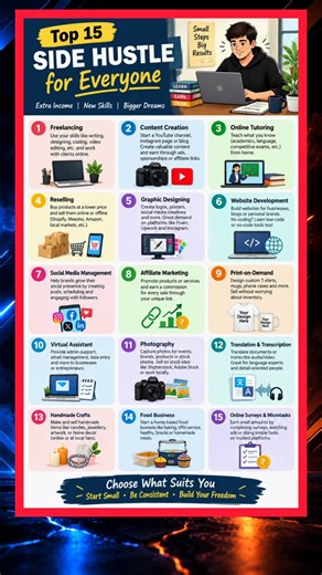 🔥 Top 15 Side Hustles to Earn Extra Money in 2026 💰 | Students & Beginners