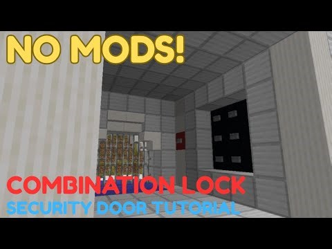 HOW TO MAKE A WORKING MODERN COMBINATION LOCK SECURITY DOOR IN MINECRAFT (100% WORKING)