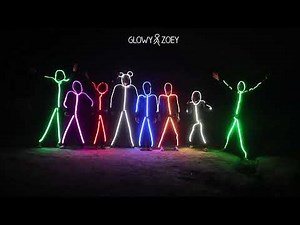 Glowy Zoey light up LED stick figure suits