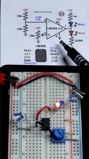 LM358 Pin Layout Schematic Non Inverting Comparator Op Amp Circuit #circuitdesign #circuitdiagram