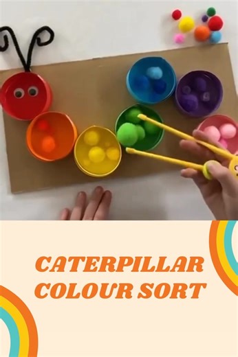 Caterpillar Colours Activity for Kids 🌈#viral #foryou #foryoupage #grow #fyp