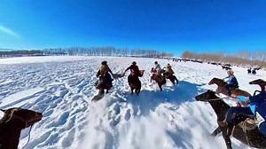 257K views · 1.8K reactions | Pferde galoppieren über das schneebedeckte Grasland in Zhaosu in #Xinjiang. Außerdem führen Lokale Hirten folkloristische Aktivitäten auf, um das neue Jahr zu begrüßen. #vista | CRI German | Facebook