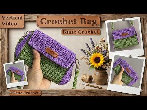 WOW! 🌸 Beautiful Two-Tone Crochet Mini Bag | Easy Step-By-Step Tutorial