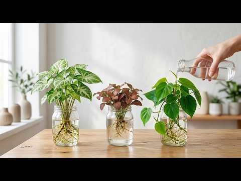 Top 5 Indoor Plants That Thrive in JUST Water No Soil Needed!
