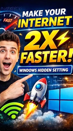 Make Your Internet 2X Faster ⚡ Windows Hidden Setting #fpsboost #pcsettings #prosettings #windows
