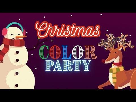 Christmas Color Party! Fun-learn the Holiday Colors | A Cozy Sing-Along Song for Preschoolers