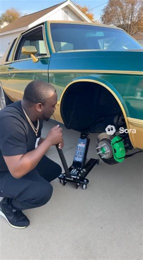Green and gold box chevy on big wheels #cars #oldschool #boxchevy #Chevrolet #rims | Neo Wright