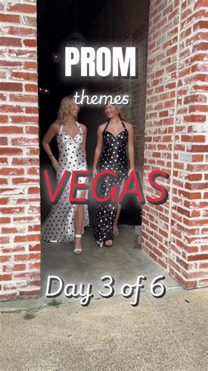 VEGAS 🎲 Prom themes Day 3 Viva Las Vegas #polkadotpromdress #sherrihill #vegaspromtheme @bekah! @annalee @Sherri Hill