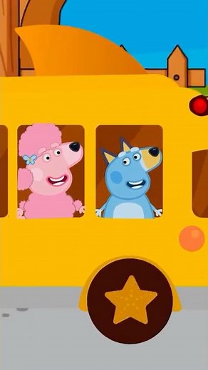 Bluey Wheels on the Bus #shorts #kids #kidssong #bluey