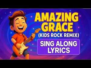 Amazing Grace (Kids Rock Remix) | Christian Kids Song + Sing Along Lyrics