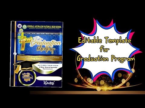 Editable Template for Graduation Ceremony Program || Sir JayTV