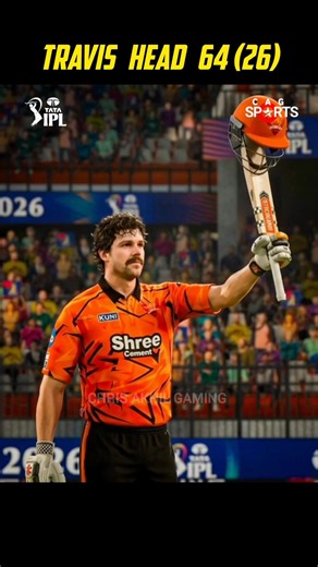 Travis Head 64 (26) 🔥🔥 | TATA IPL 2026 🏆 #shorts #ytshorts #gaming