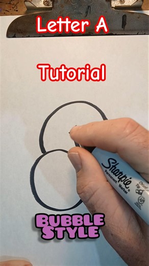 How to draw Graffiti bubble letters | Letter A