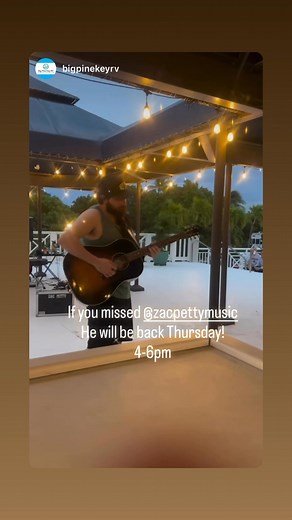 23 reactions | I’d like to say an absolutely massive thank you to Big Pine Key RV Park for two great shows! I got a little vacation back to where I was born, and got to make some new friends! Rozefamilywanders and In The Adventure I’ll see you guys next year for the Key West Songwriters Festival! Zac Petty | Zac Petty | Facebook