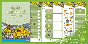 Spring Activity Pack (Ages 3 - 5)