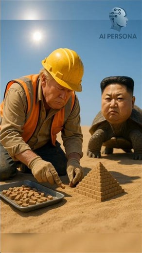 Donald Trump Building Pyramid | Kim Jong-un Tortoise Destroys Funny Parody Scene #shortsfeed